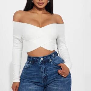 Knit Criss Cross Top NWOT